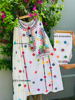 Lamees - 3PC Hand Embroidered Suit