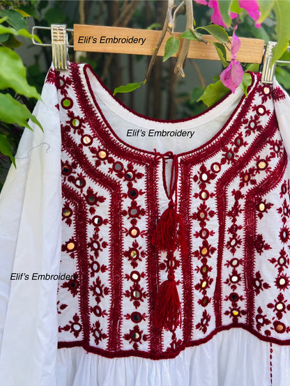 Hooriya - 2PC Hand Embroidered Suit