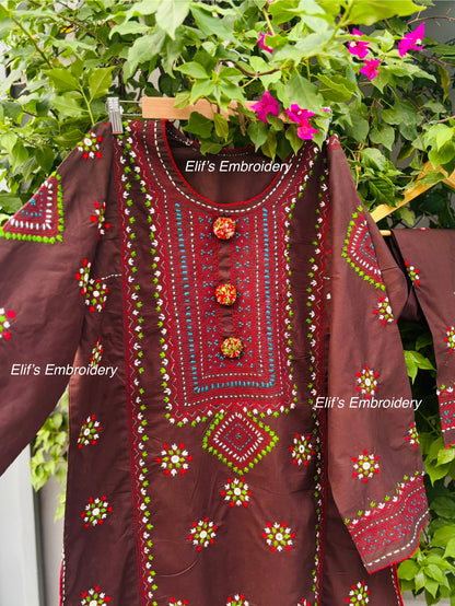 Fayra - 2Pc Hand Embroidered Suit