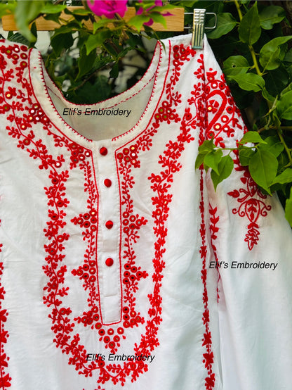 Almina - 2Pc Hand Embroidered Suit