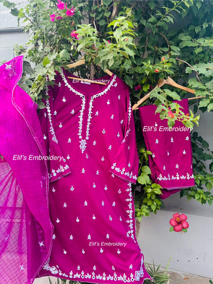 Zohila - 3Pc Hand Embroidered Suit