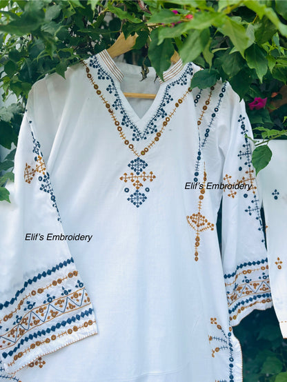 Ghazail - 2Pc Hand Embroidered Suit