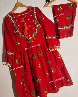 Noor e Zeest - 2Pc Hand Embroidered Suit