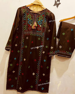 Rayhana - 3Pc Hand Embroidered Suit