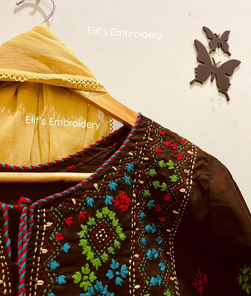 Rayhana - 3Pc Hand Embroidered Suit