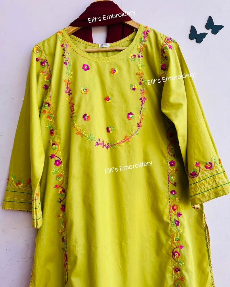 Zarkish - 3Pc Hand Embroidered Suit