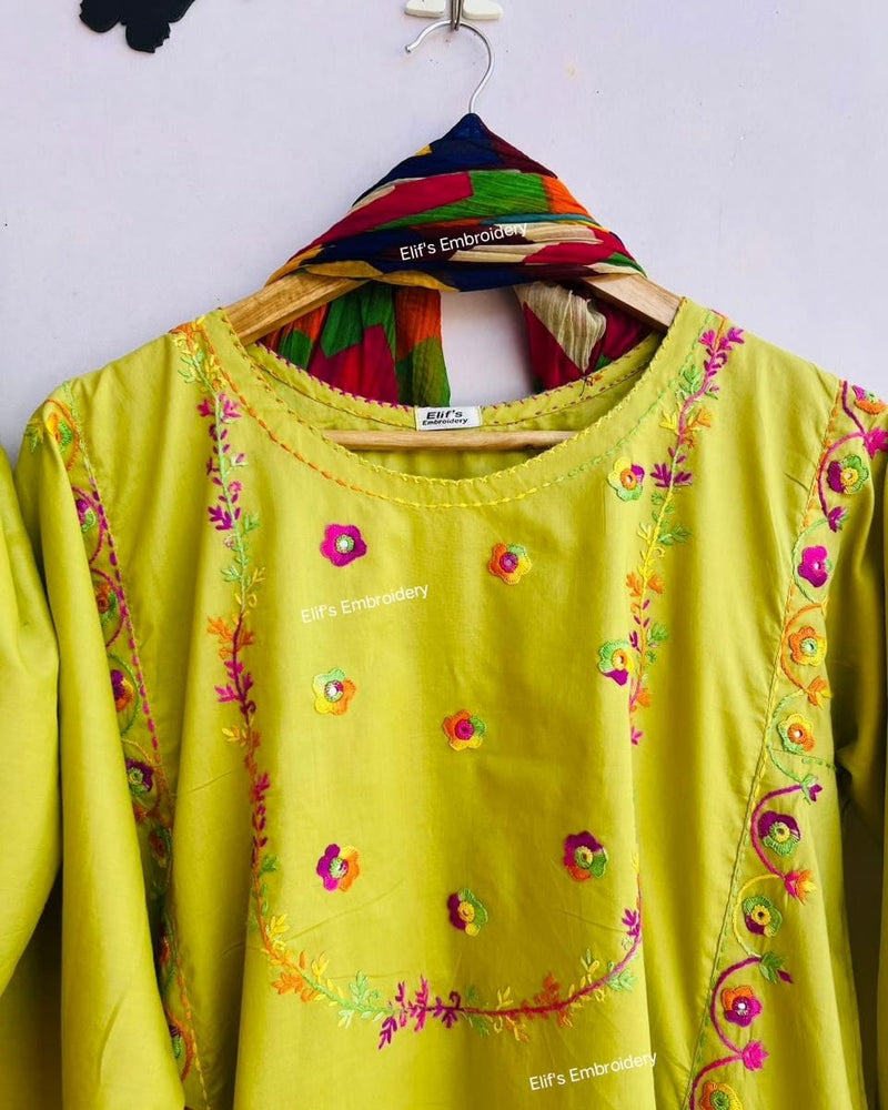 Zarkish - 3Pc Hand Embroidered Suit