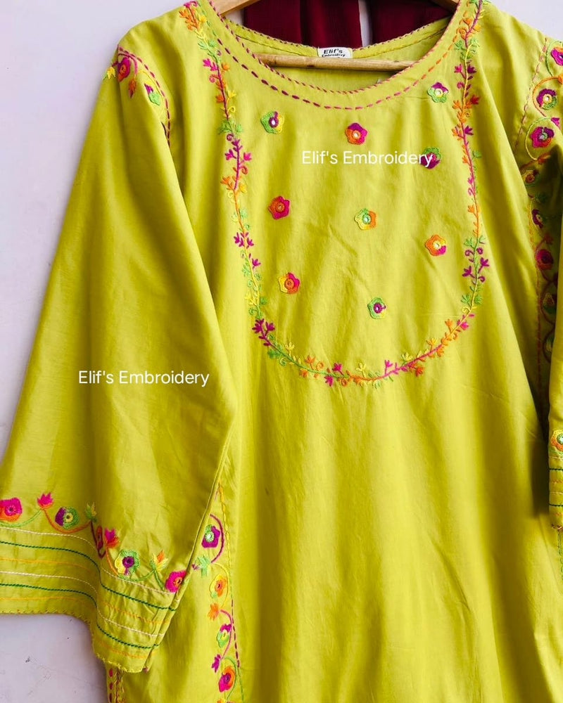 Zarkish - 3Pc Hand Embroidered Suit