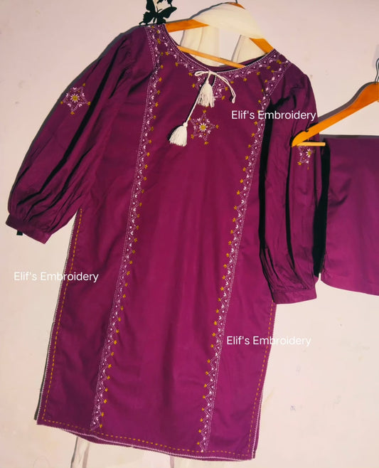 Gul e Zainab - 2Pc Hand Embroidered Suit