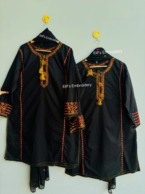 Ghazail - 3Pc Hand Embroidered suit
