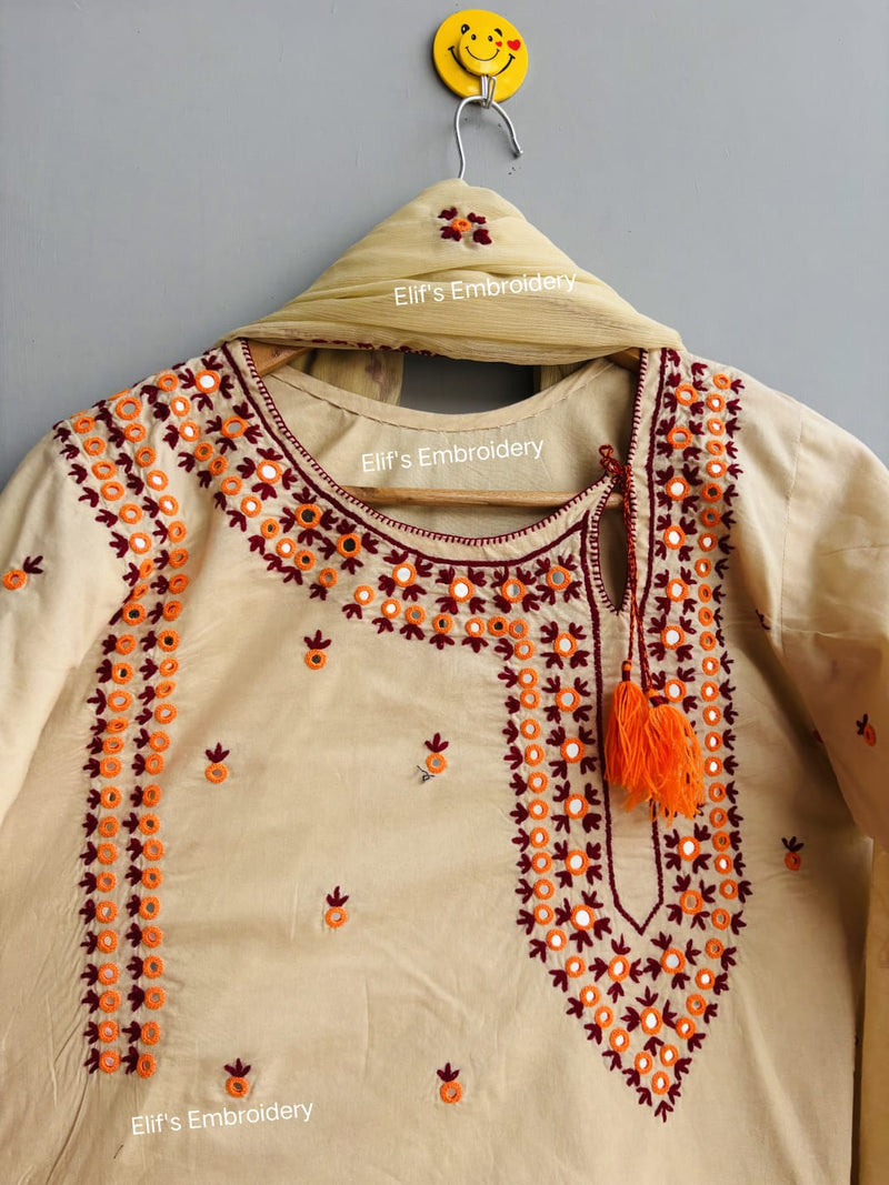 Malmis - 3Pc Hand Embroidered Suit