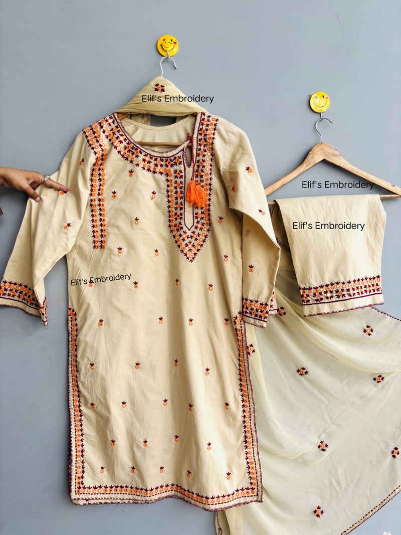 Malmis - 3Pc Hand Embroidered Suit