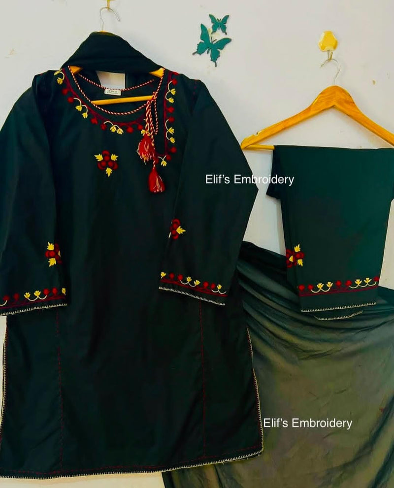 Rohi - 3Pc Hand Embroidered Suit