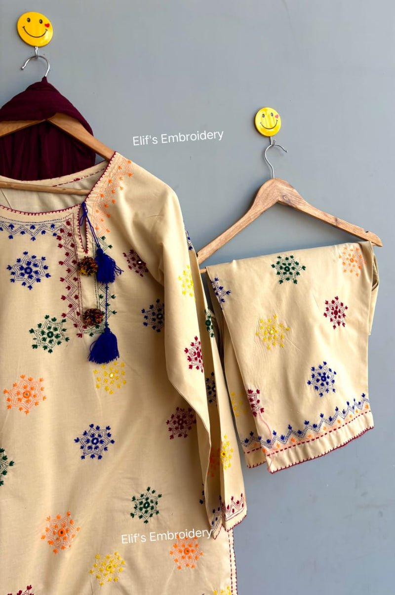 Azaria - 3Pc Hand Embroidered suit