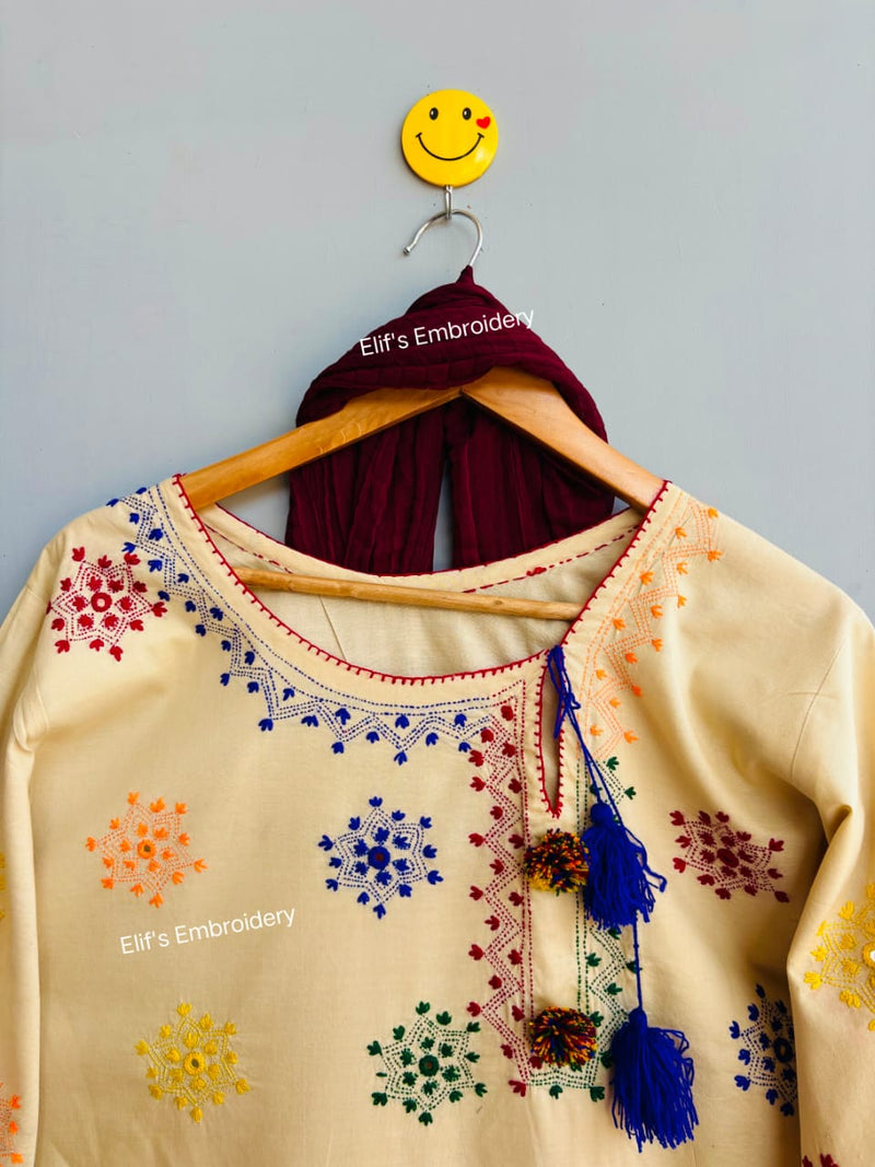Azaria - 3Pc Hand Embroidered suit