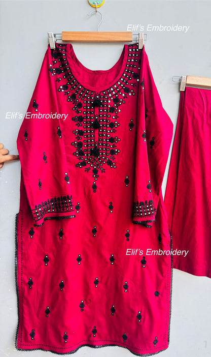 Shehzeen - 3Pc Hand Embroidered Suit