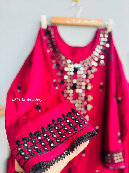 Shehzeen - 3Pc Hand Embroidered Suit