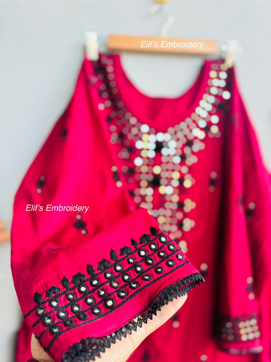 Shehzeen - 2Pc Hand Embroidered Suit