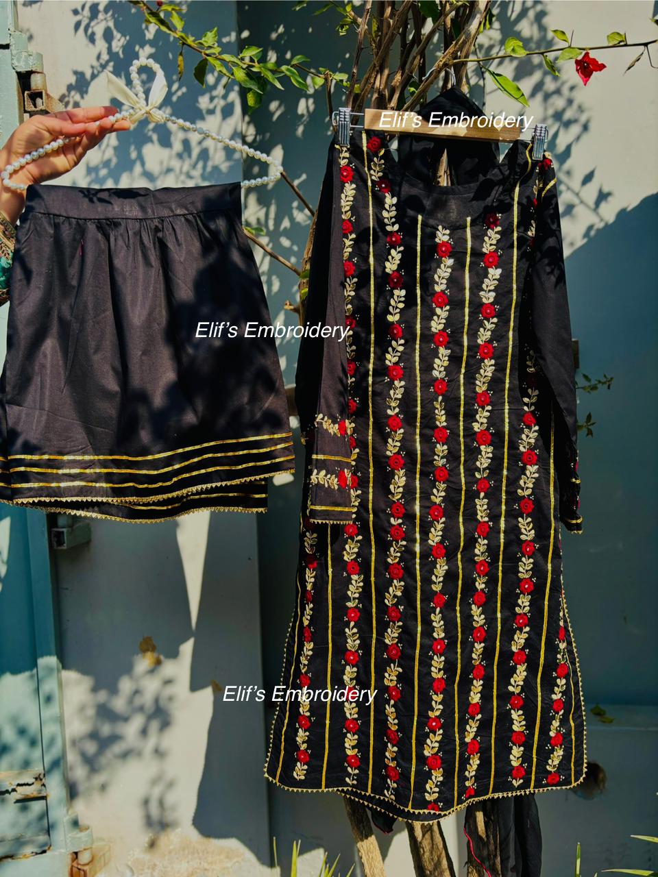Gulmeen - 3Pc Hand Embroidered Mom suit