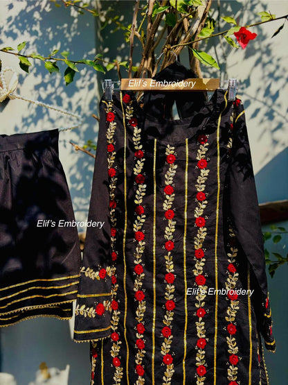 Gulmeen - 3Pc Hand Embroidered Mom suit