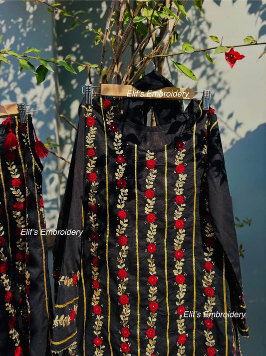Gulmeen - 3Pc Hand Embroidered Mom suit