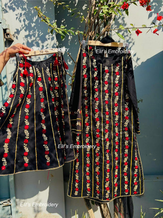 Gulmeen - 3Pc Hand Embroidered Mom suit