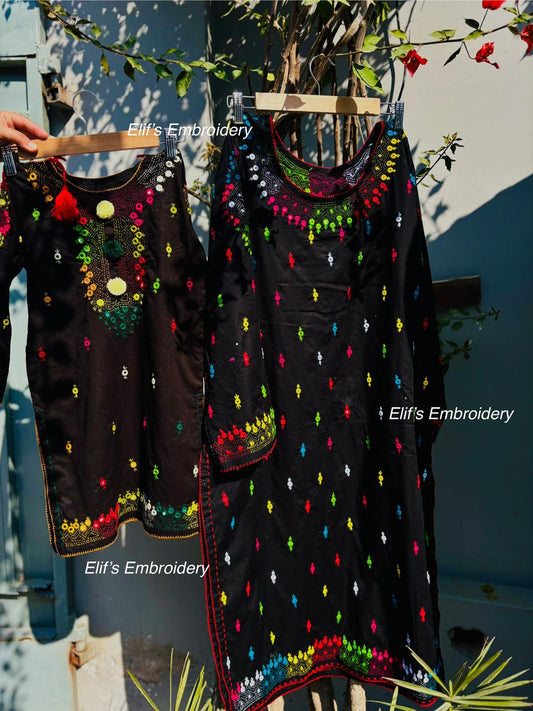 Nashwa - 2Pc Hand Embroidered Suit