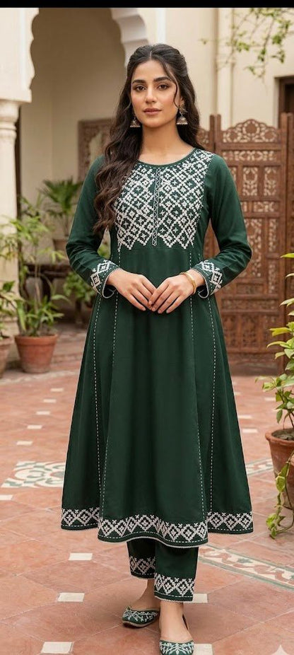 Haneen - 2pc Hand Embroidered Suit