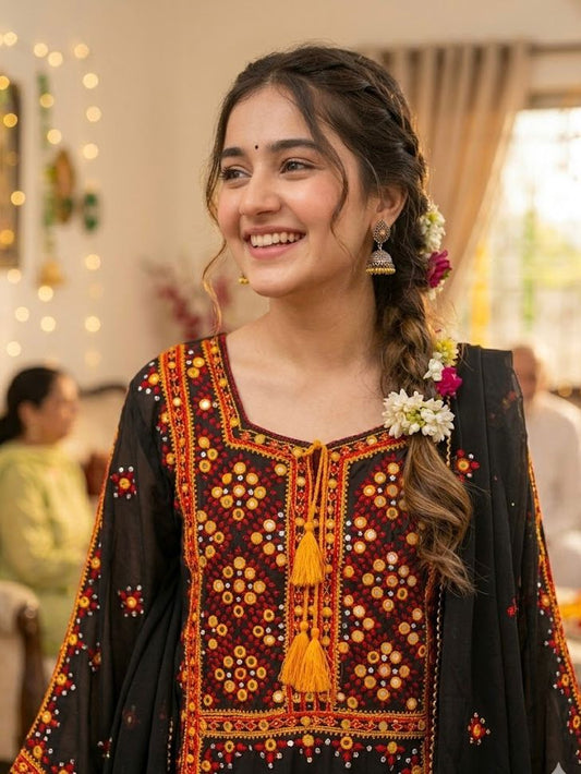 Nawal -  3pc Hand Embroidered suit