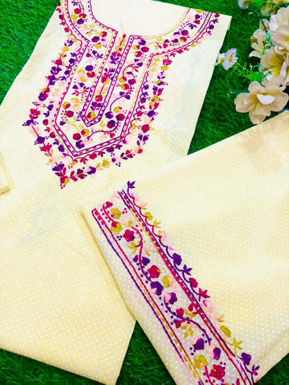 Nora 2Pc Hand Embroidered Suit