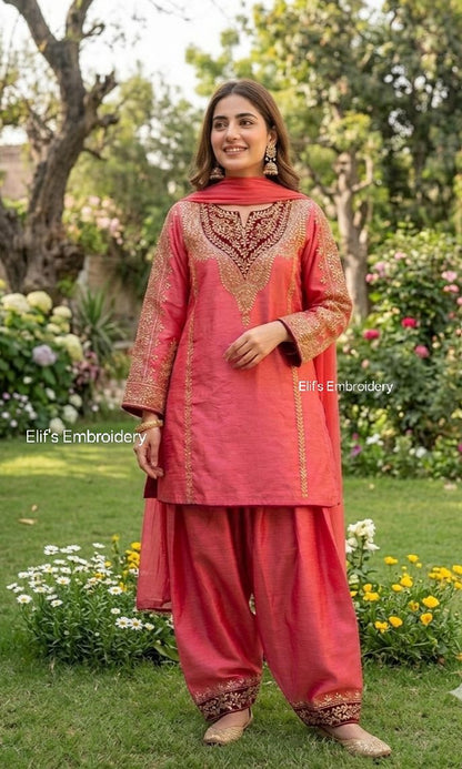 Elif Gulnaar -Luxury Hand Embroidered - 3Pc