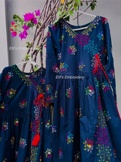 Midnight Garden - 2PC Hand Embroidered Suit