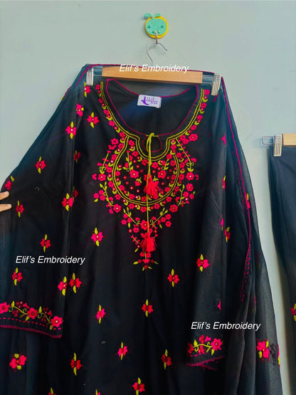 Zehraen - 3Pc Hand Embroidered Suit