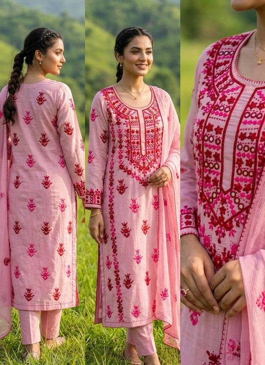 Hadeel - 3Pc Hand Embroidered Suit