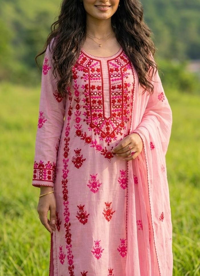 Elyra - 3PC Hand Embroidered Suit