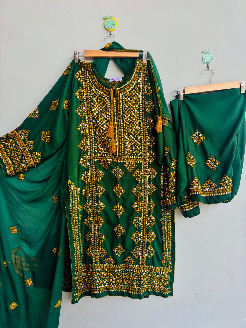 sophia  - 3Pc Hand Embroidered Suit