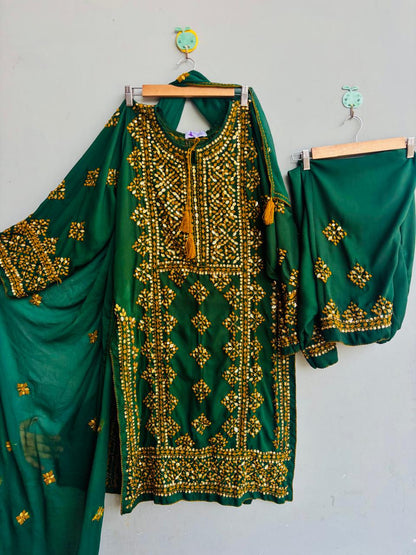 sophia  - 3Pc Hand Embroidered Suit