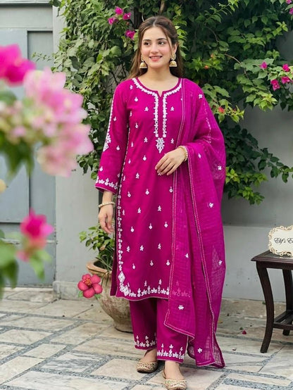 Zohila - 3Pc Hand Embroidered Suit