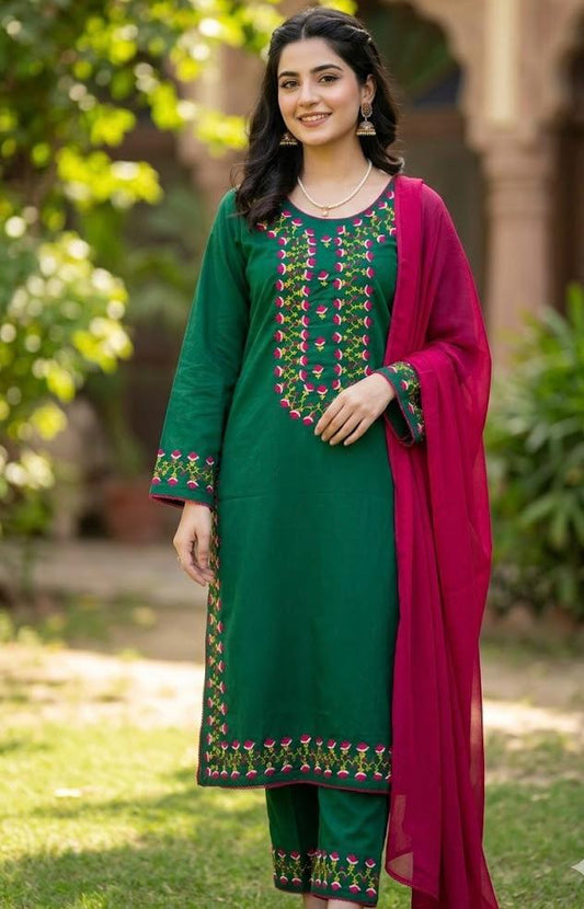 Hibah - 3Pc Hand Embroidered Suit