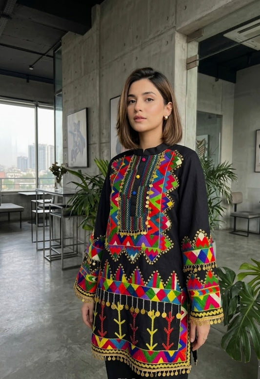 Zayna Noor - 2Pc Hand Embroidered Suit