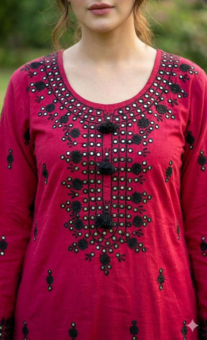 Shehzeen - 3Pc Hand Embroidered Suit