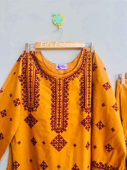 Fatima - 3PC Hand Embroidered Suit