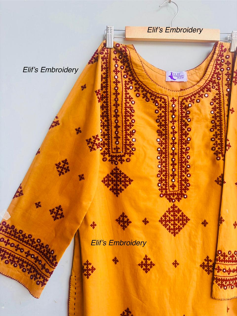 Fatima - 3PC Hand Embroidered Suit