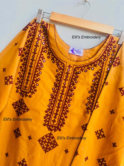 Fatima - 3PC Hand Embroidered Suit