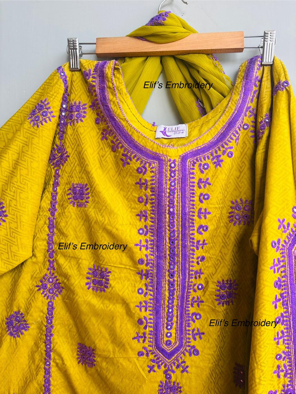 Safiya - 3Pc Hand Embroidered Suit