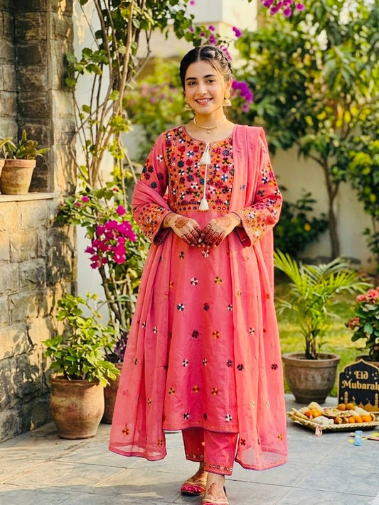 Nazneen - 2Pc Hand Embroidered Suit