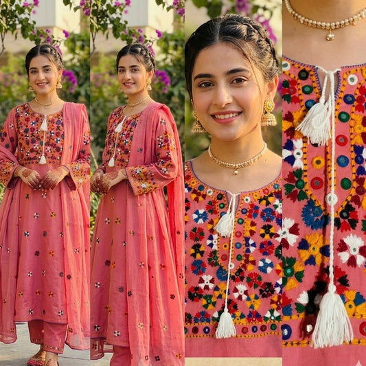 Nazneen - 2Pc Hand Embroidered Suit